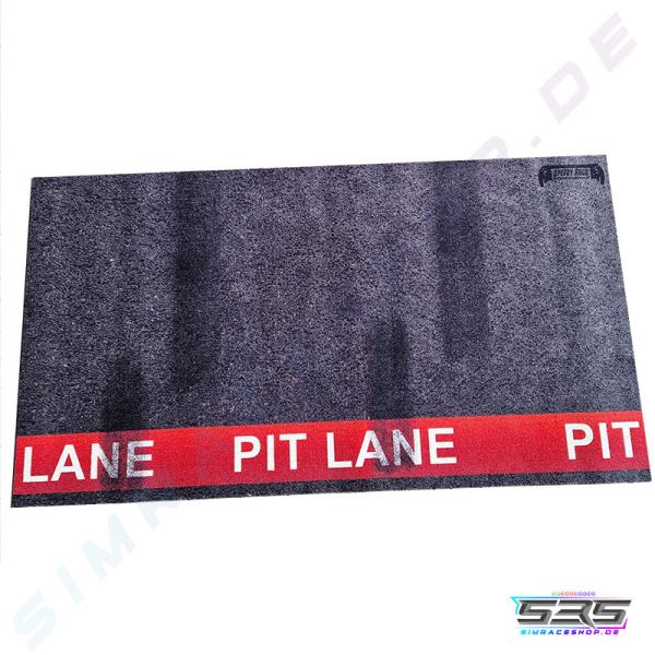 Speedy Rugs sim racing rug PIT red/black B90