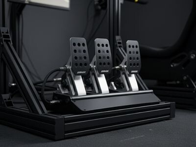 Simagic Pedal in Gaming Raum