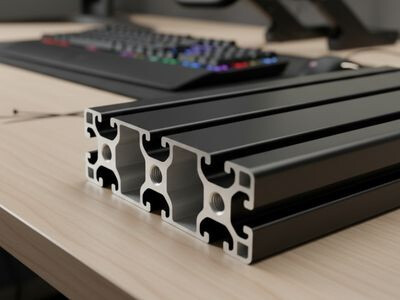 SimRig Aluprofile auf Tisch