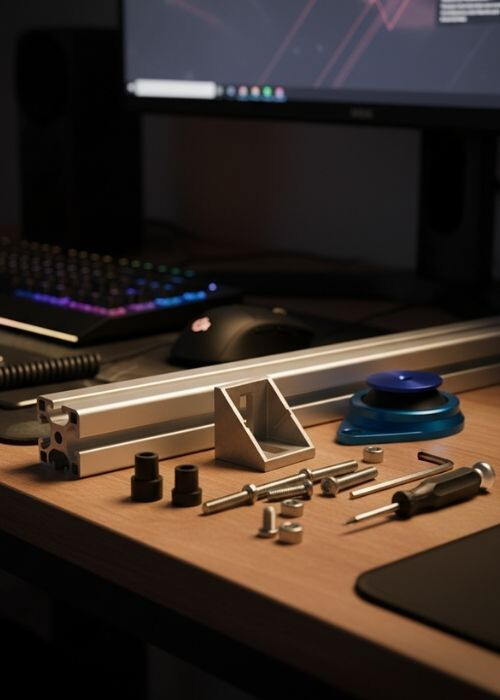 SimRig Aluprofile in Gaming Raum