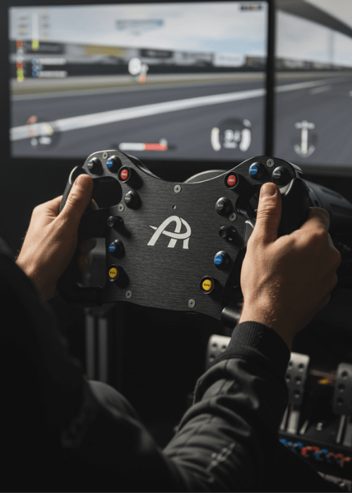 Ascher Lenkrad in Einsatz