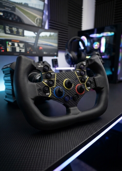 Evil Racing Lenkrad auf Tisch
