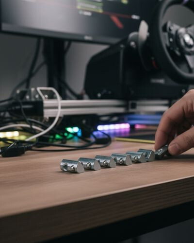 Nutensteine nebeneinander auf Tisch