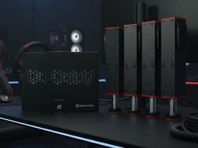 Qubic Systems mit Aktuatoren auf Tisch