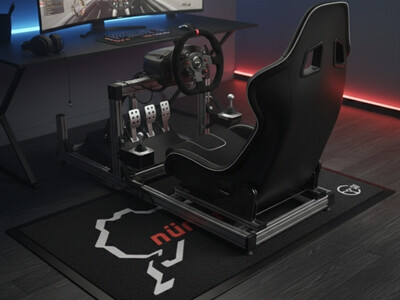 SimRacing Matte auf Boden in Set Up