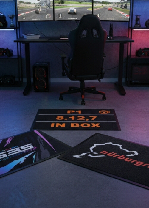 SimRacing Matten in einem Raum