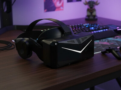 VR Brille für SimRacing auf Tisch