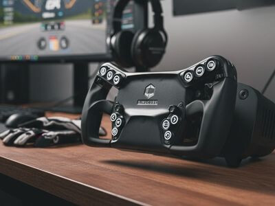 Simucube Lenkrad für Profis auf Tisch