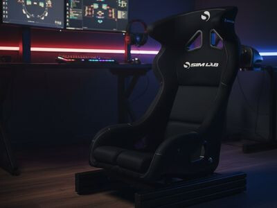 Sitz für SimRacing in Gaming Raum