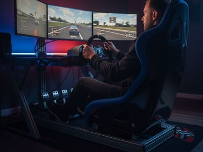 Rennsitz für SimRacing in Gaming Raum
