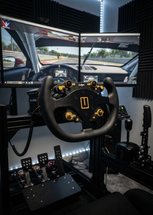 Turn Racing Lenkrad in Setup verbaut