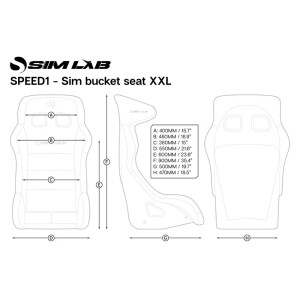 Sim-Lab Speed 1 Schalensitz Schwarz XXL