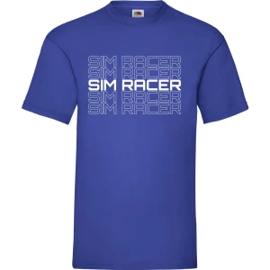 SRS SimRacing T-Shirt SIM RACER blau M