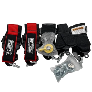 SRS 6 Punkt Gurt mit Schnellverschluss Rot