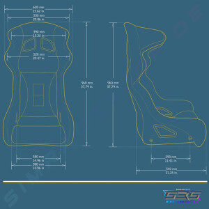 SRS Dynamic Rennsitz 3D Mesh blau
