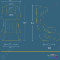 SRS Racer XL Rennsitz 3D Mesh Blue