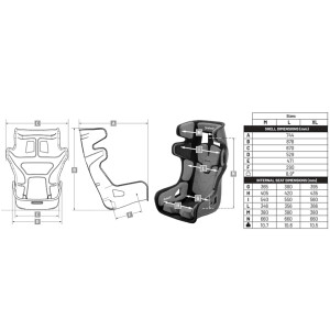 Sabelt GT Pad XL Schalensitz Deep Black