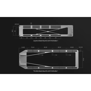WINWING Throttle Desk Mount 5 mit Profilstange