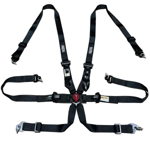 SRS 6 Punkt Gurt mit Schnellverschluss Schwarz