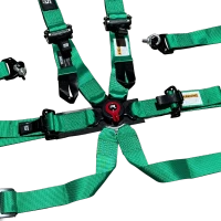 SRS 6 Punkt Gurt mit Schnellverschluss Grün