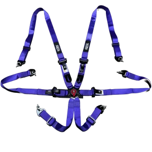 SRS 6-Point Harness with Quick Release Purple